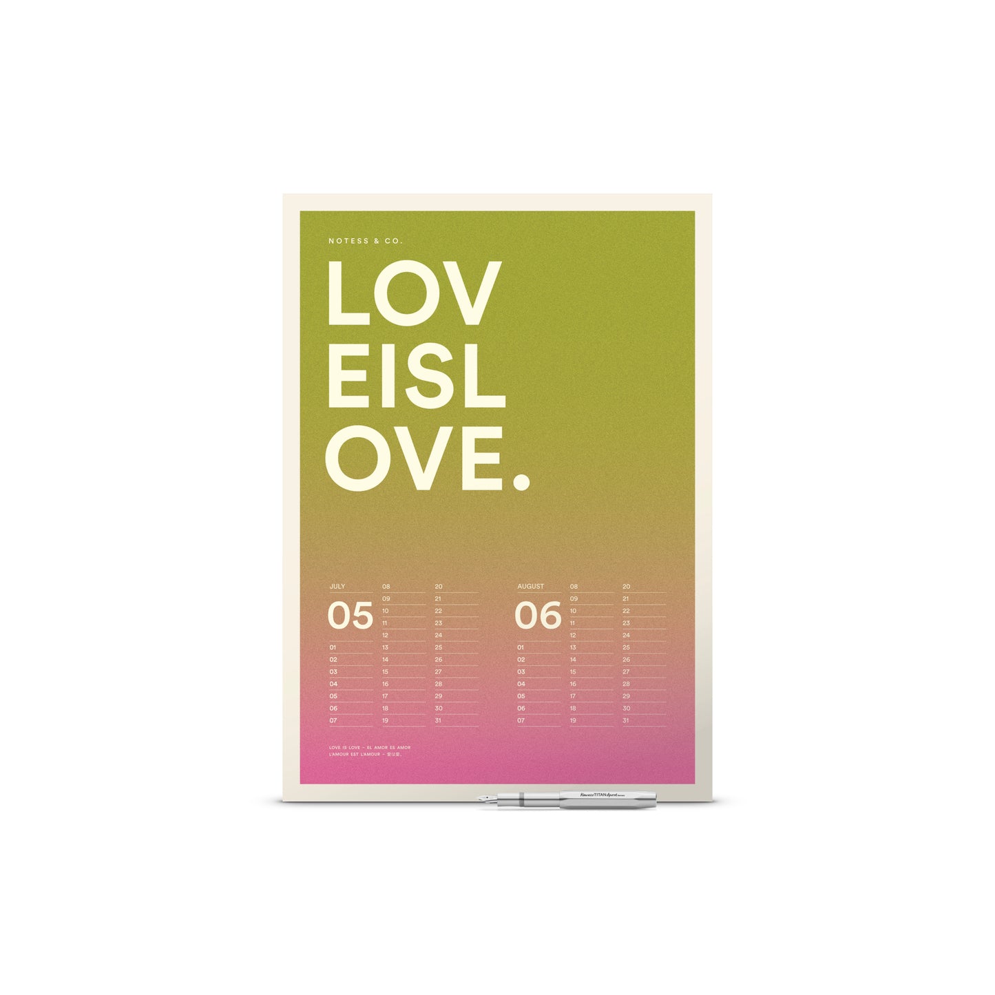 LOVE IS LOVE. Calendar