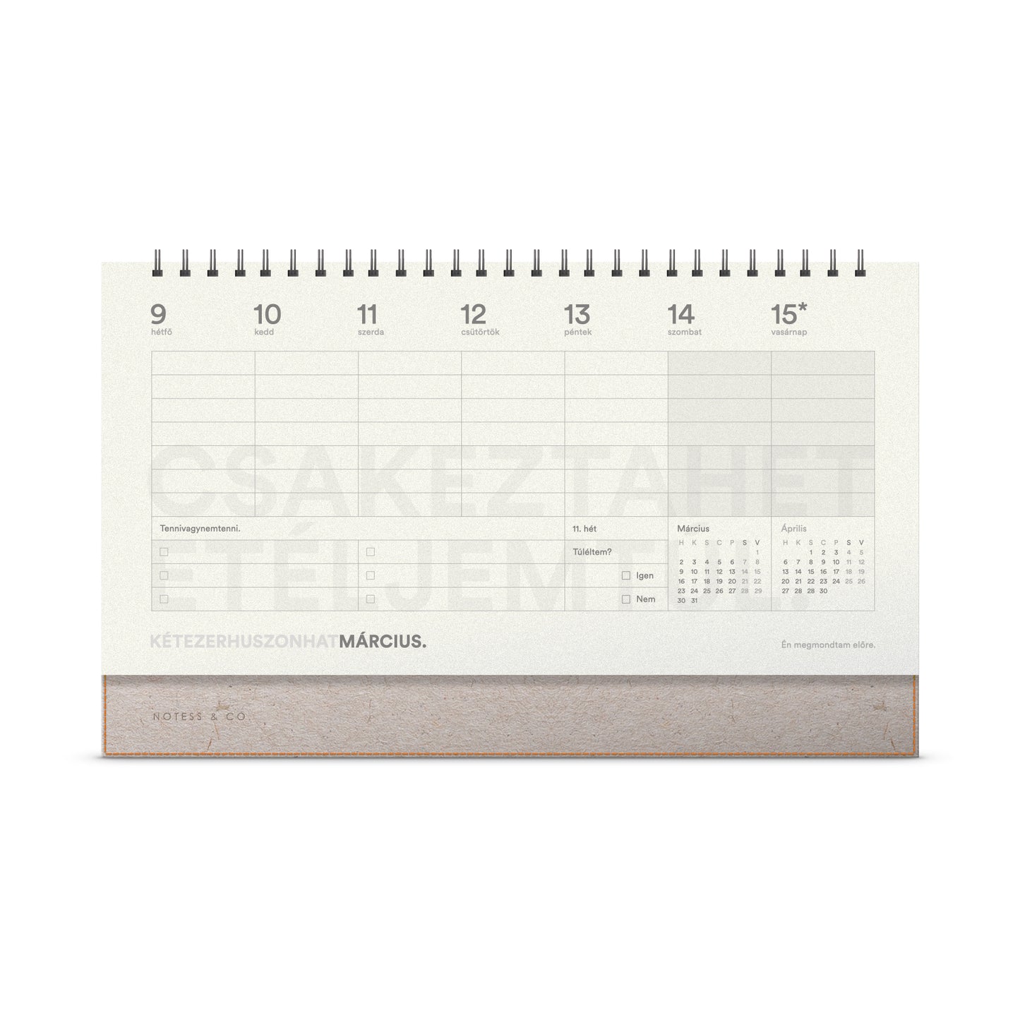 Asztali Túlélő Naptár 2026